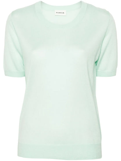 Linfa Short-Sleeve Fine-Knit Top