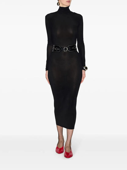Vanessa Roll-Neck Midi Dress