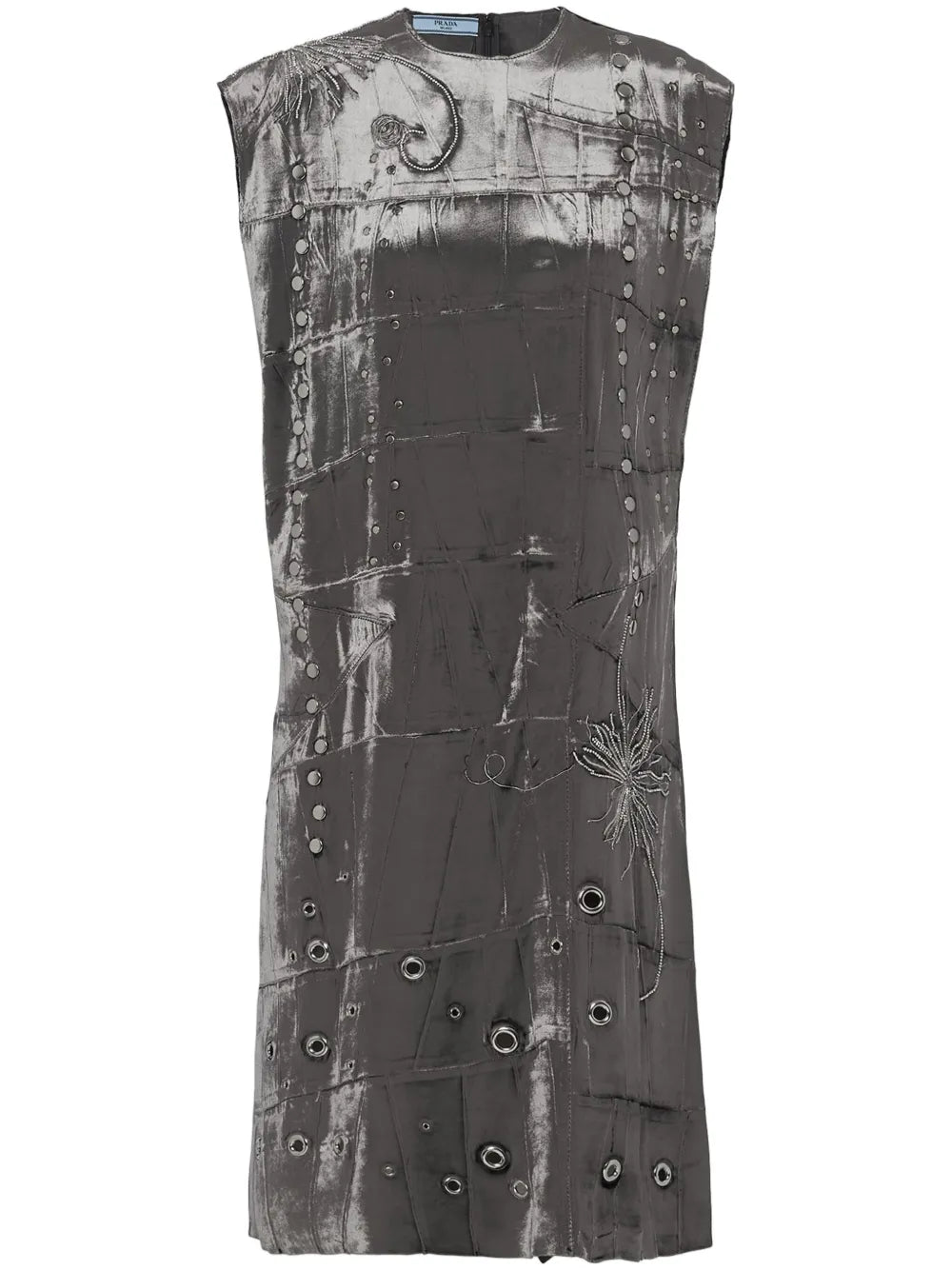 Embroidered Velvet Dress