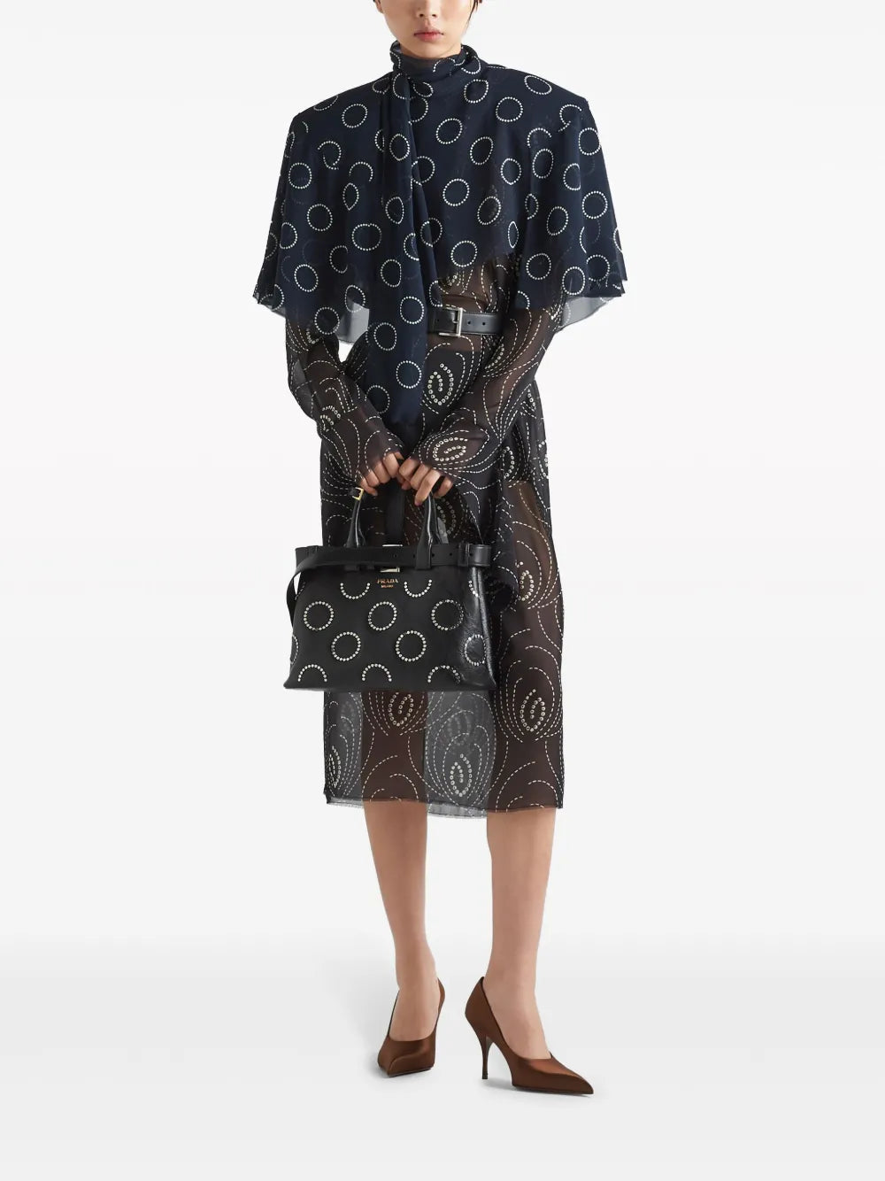 Dot-Print Georgette Top