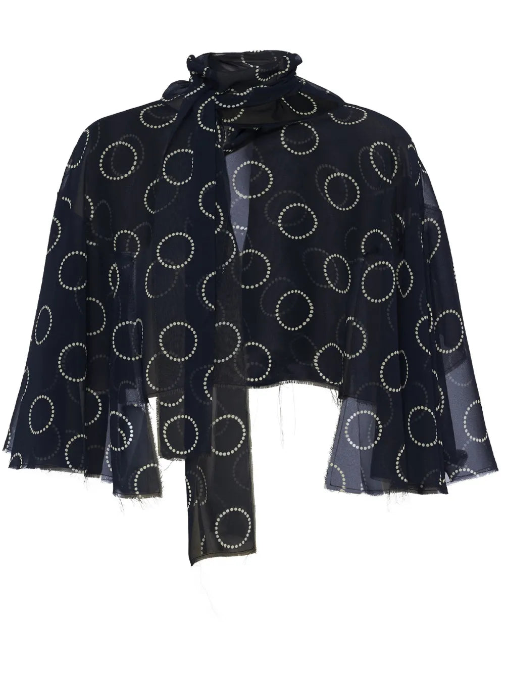 Dot-Print Georgette Top