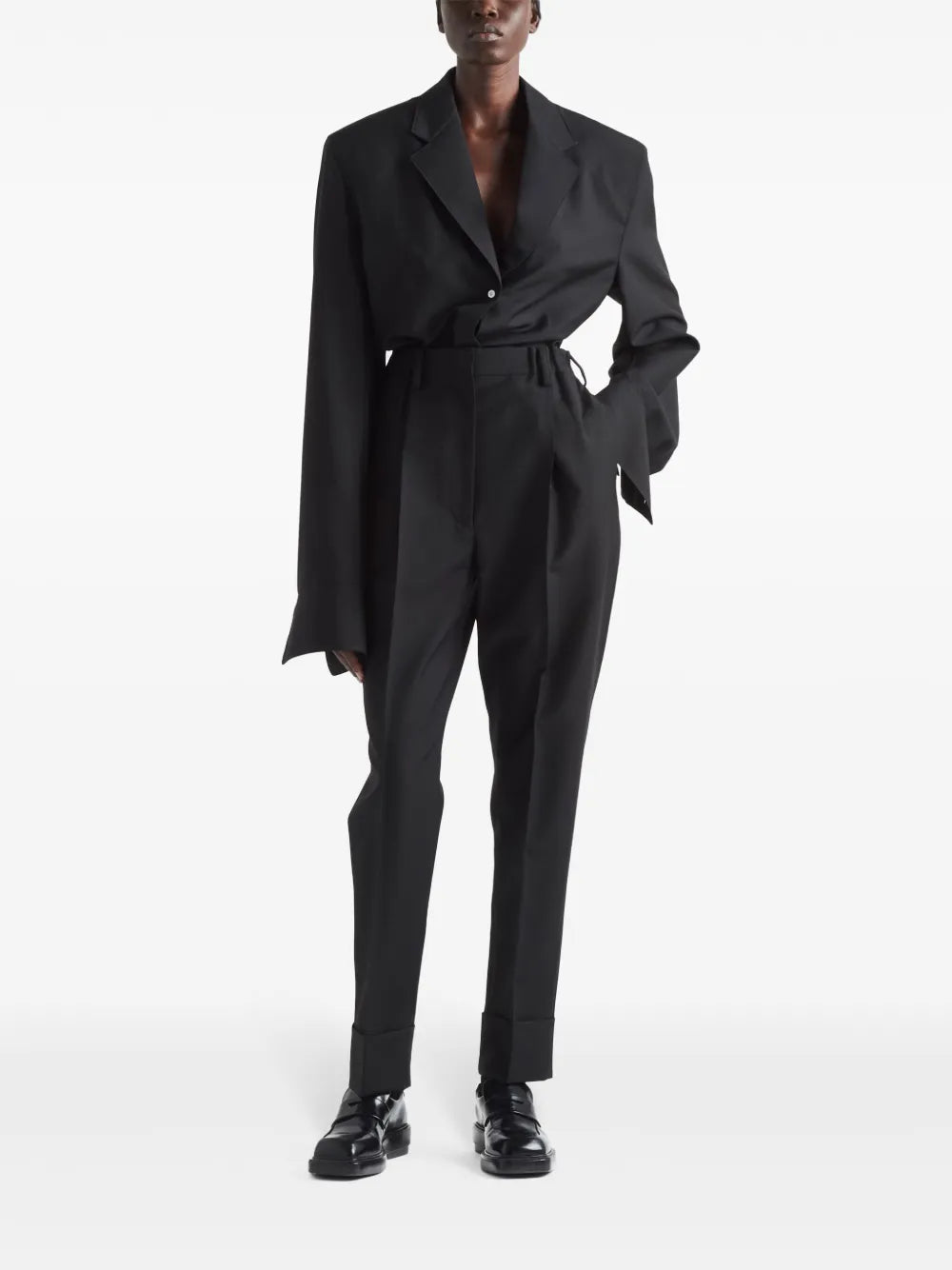 Single-Breasted Mohair-Blend Jacket