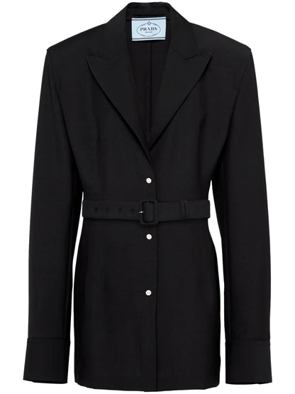 Single-Breasted Mohair-Blend Jacket