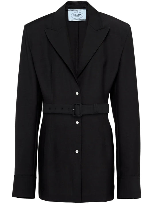 Single-Breasted Mohair-Blend Jacket