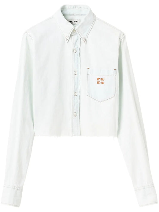Logo-Embroidered Denim Shirt
