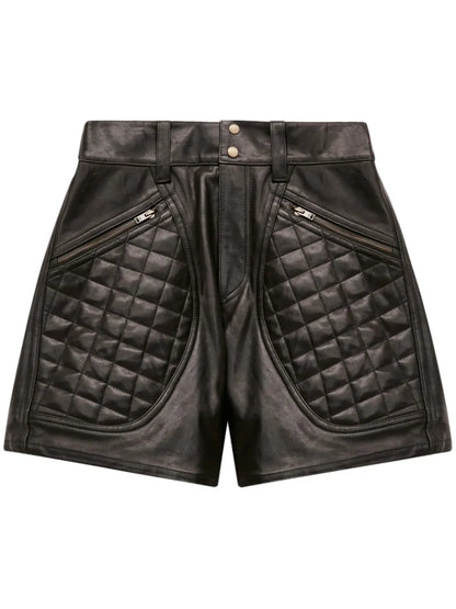 Candice Leather Shorts