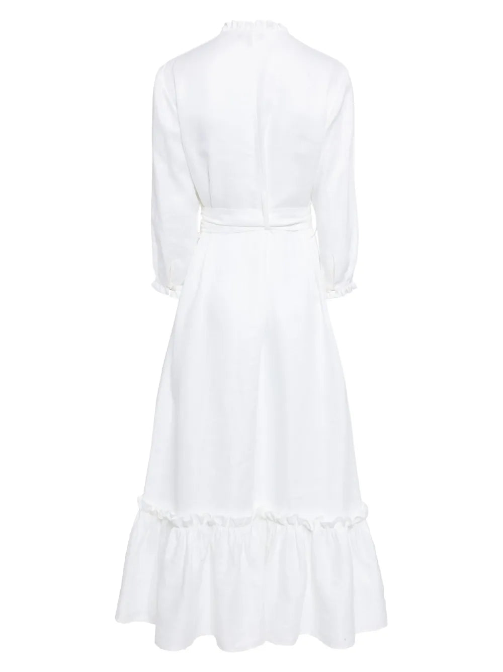 Iris Ruffled Linen Dress