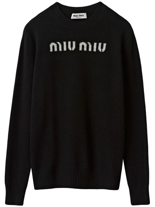 Logo-Jacquard Cashmere Jumper