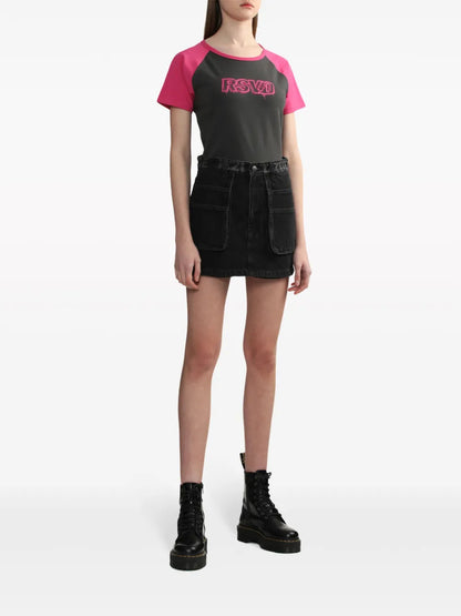 Logo-Print Colourblock T-Shirt