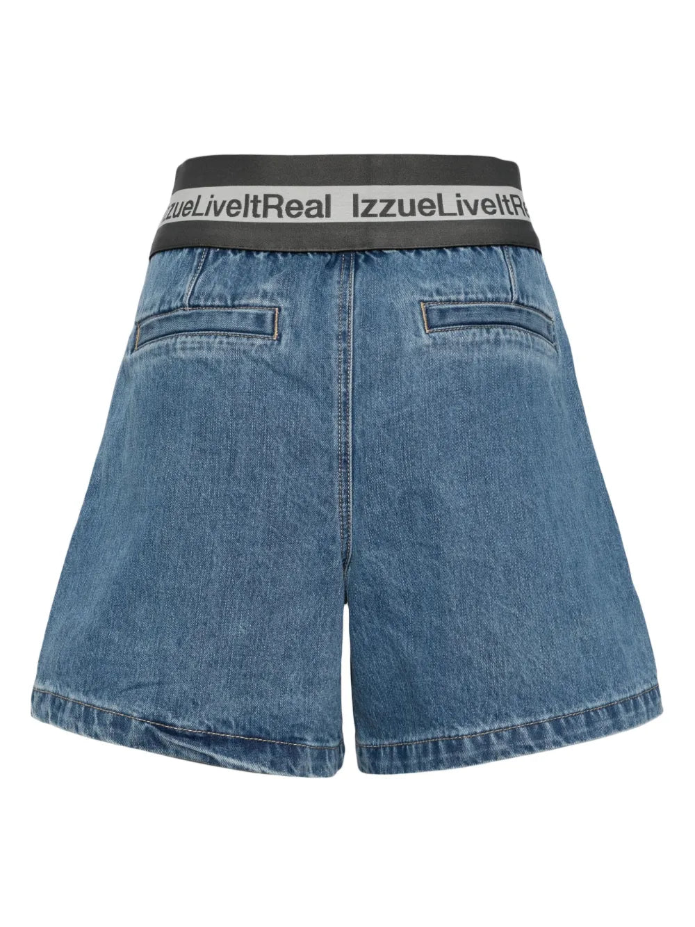 Logo-Waistband Denim Shorts