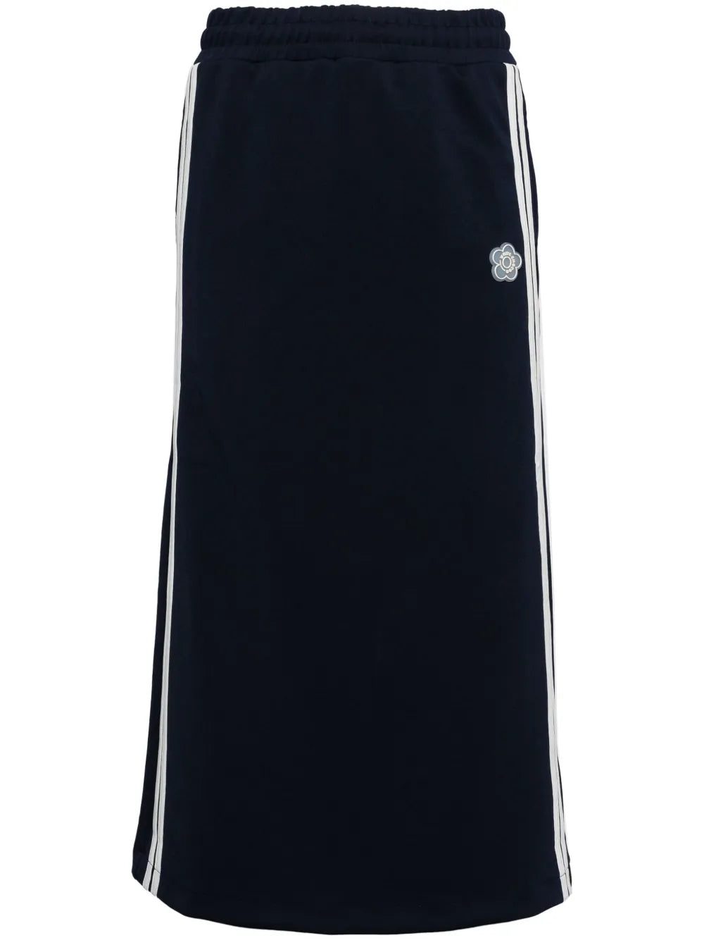 Floral-Appliqué Track Skirt