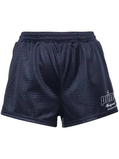 Logo-Printed Mesh Mini Shorts