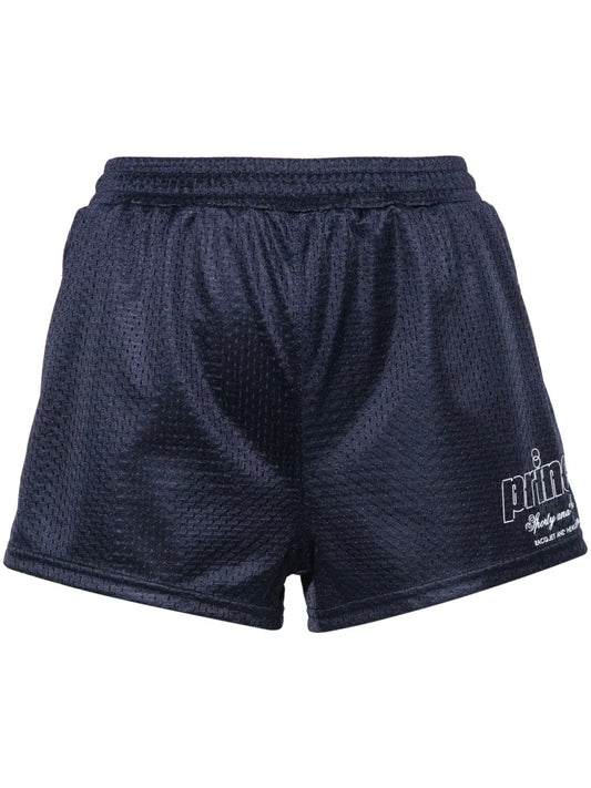 Logo-Printed Mesh Mini Shorts