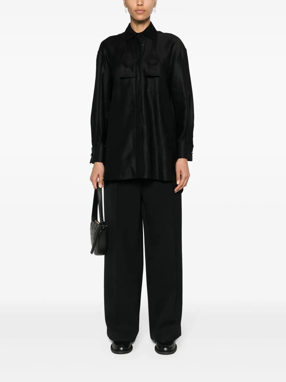 Bow-Detail Cotton Shirt