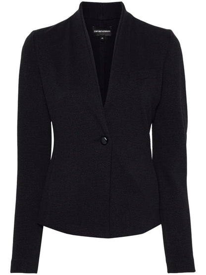 Single-Breasted Jacquard Blazer