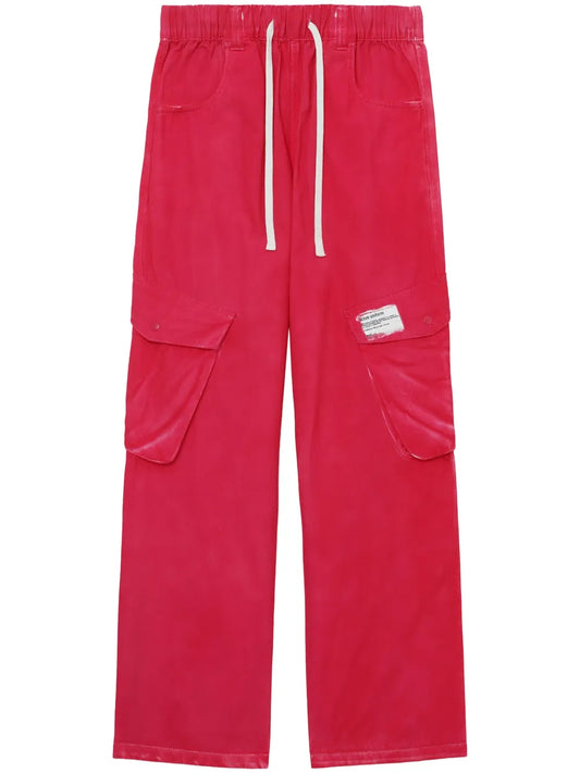 Drawstring Cotton Cargo Trousers