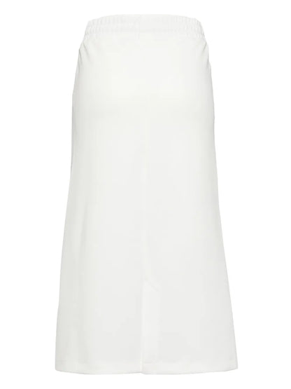 Floral-Appliqué Track Skirt