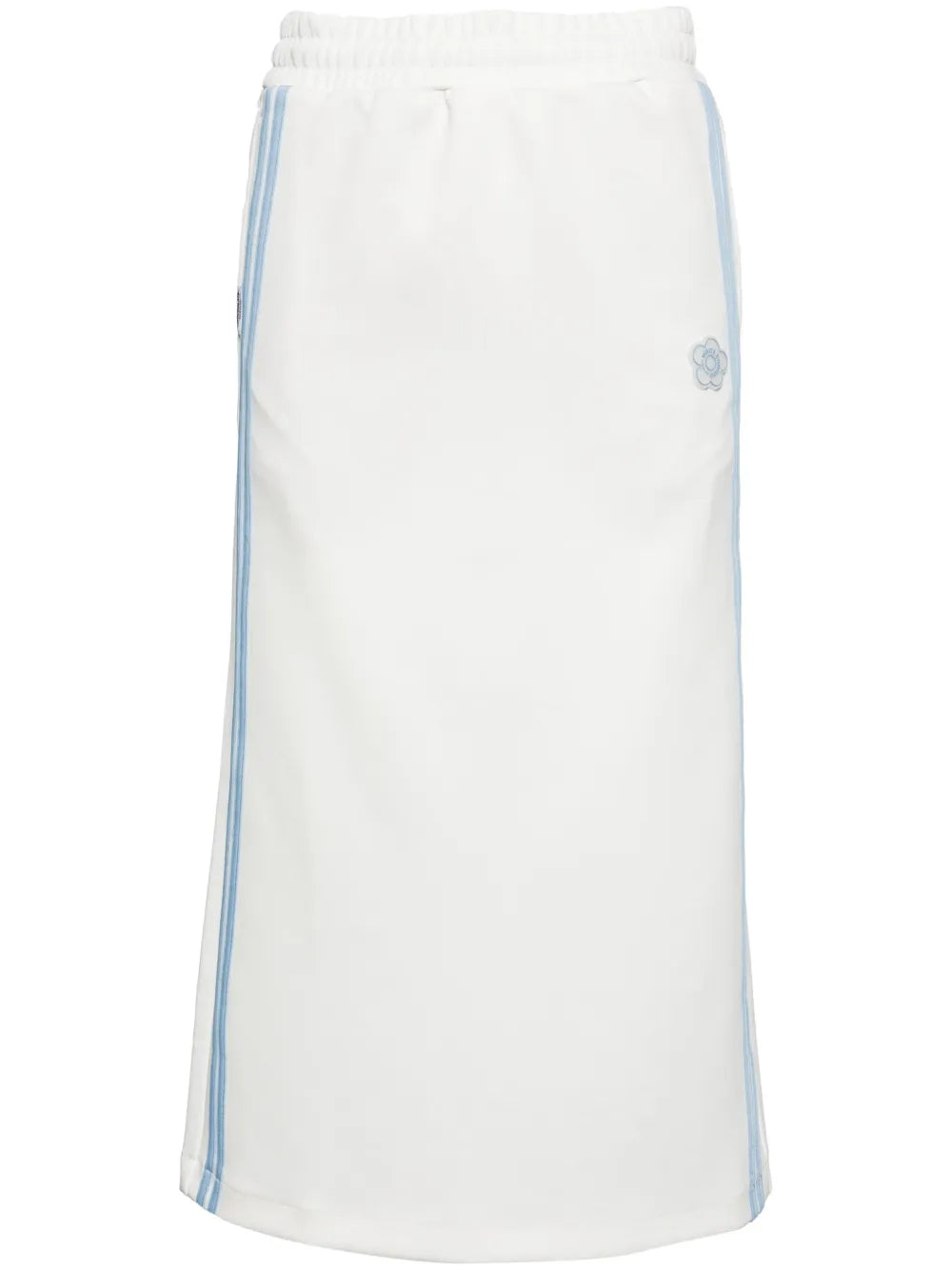 Floral-Appliqué Track Skirt