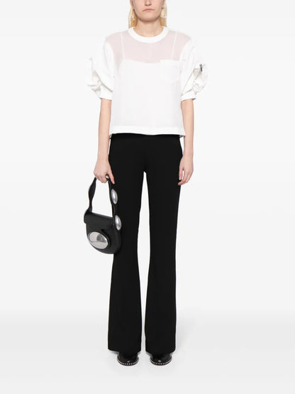 Puff-Sleeved Panelled Blouse