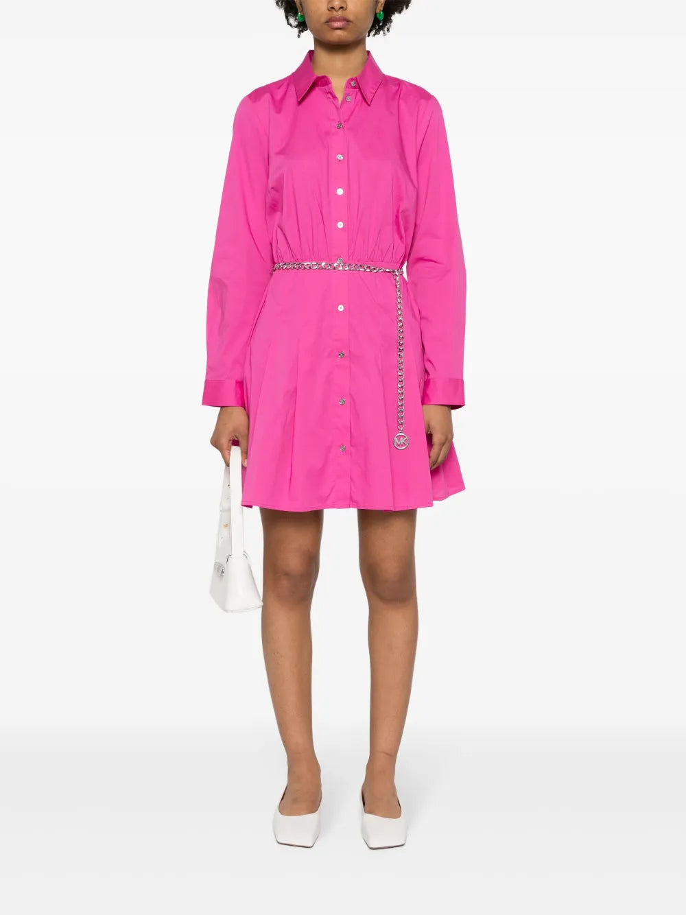 Belted Mini Shirt Dress