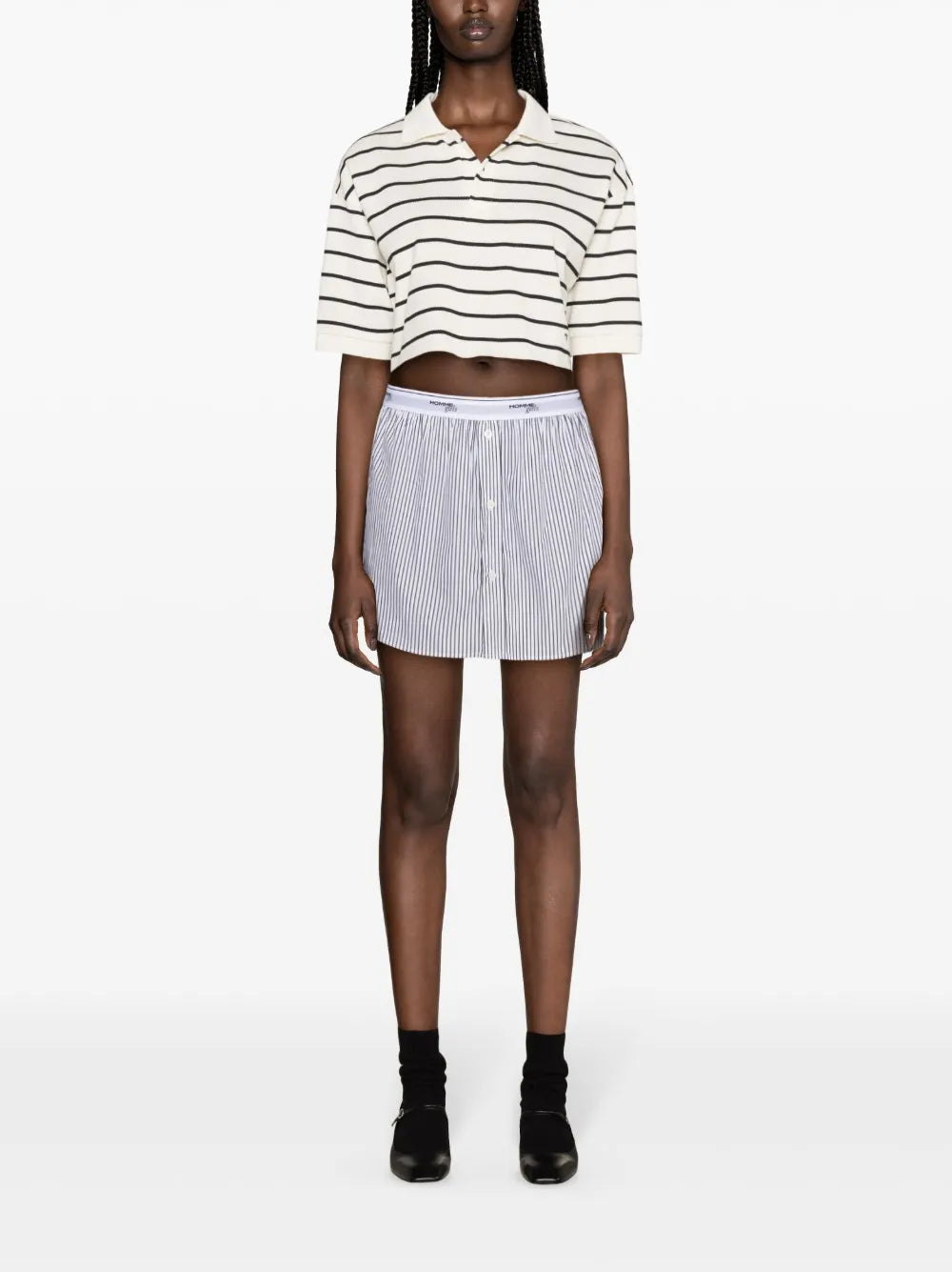 Striped Cotton Polo Shirt