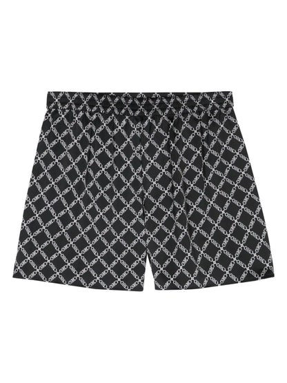 Empire Logo-Print Satin Shorts