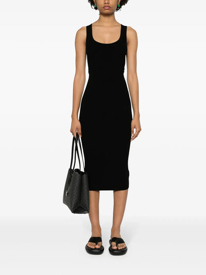 Cut-Out Ribbed Dress