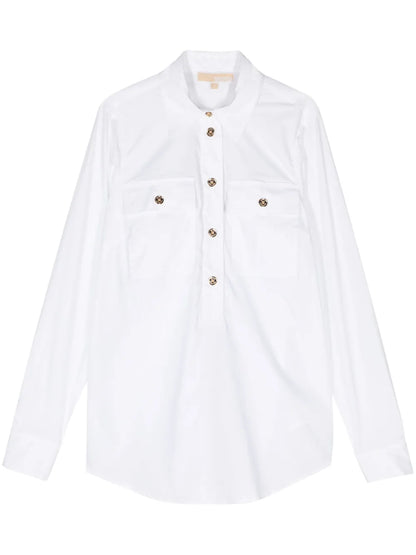 Collared Poplin Blouse