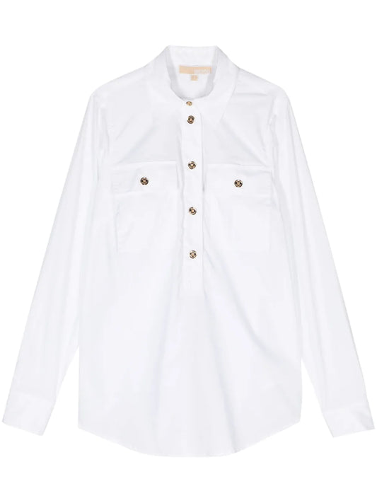 Collared Poplin Blouse