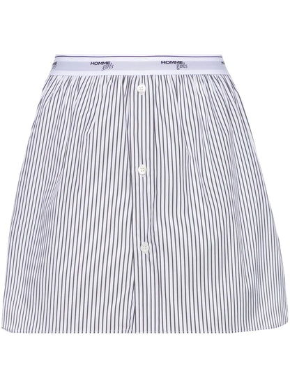 Striped A-Line Miniskirt