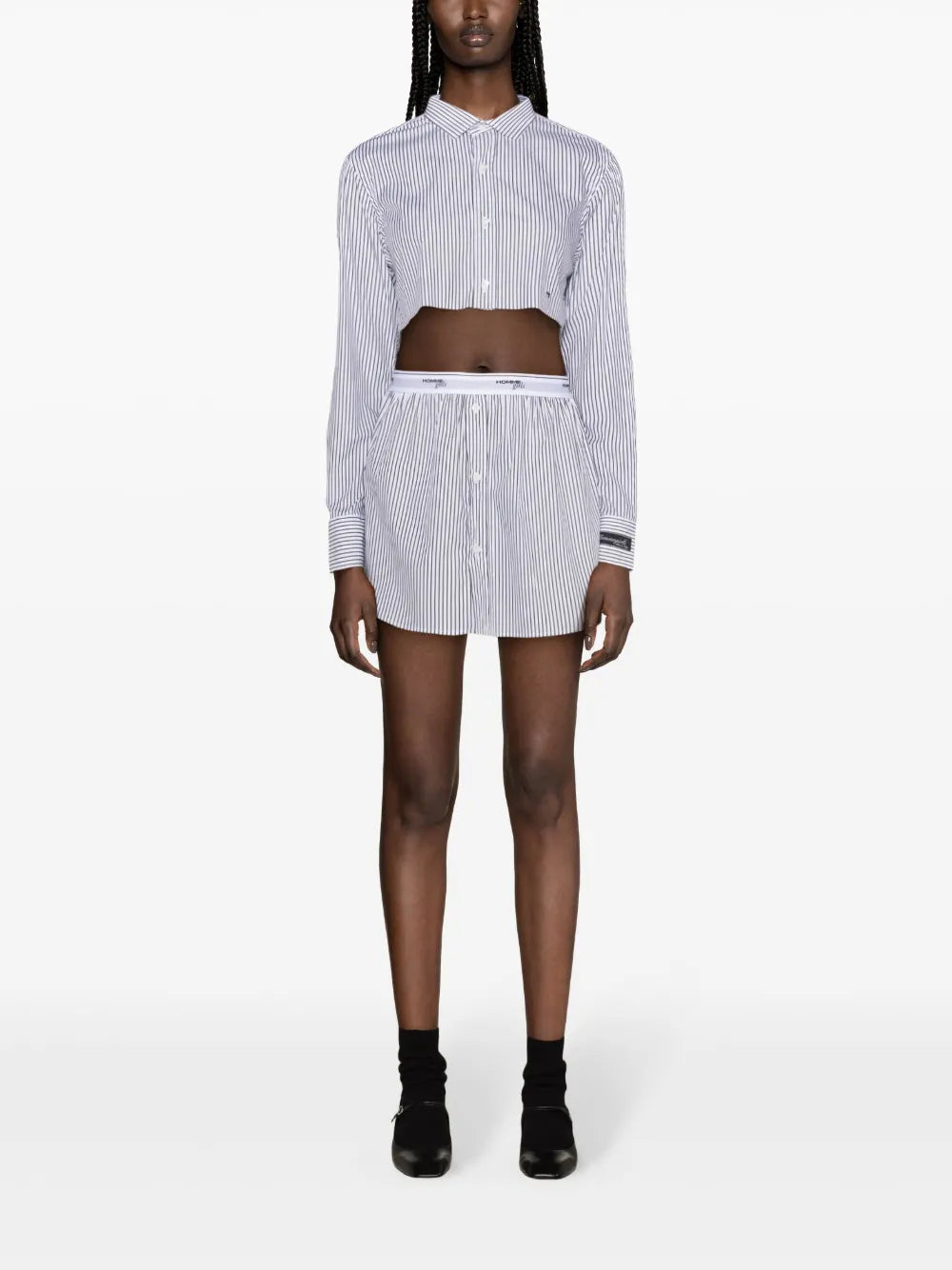 Striped A-Line Miniskirt