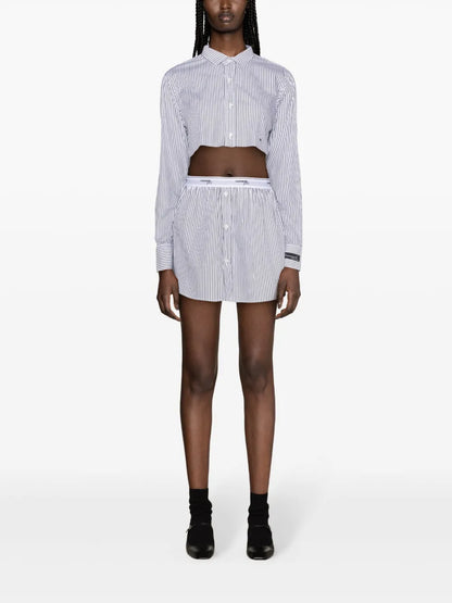 Striped A-Line Miniskirt