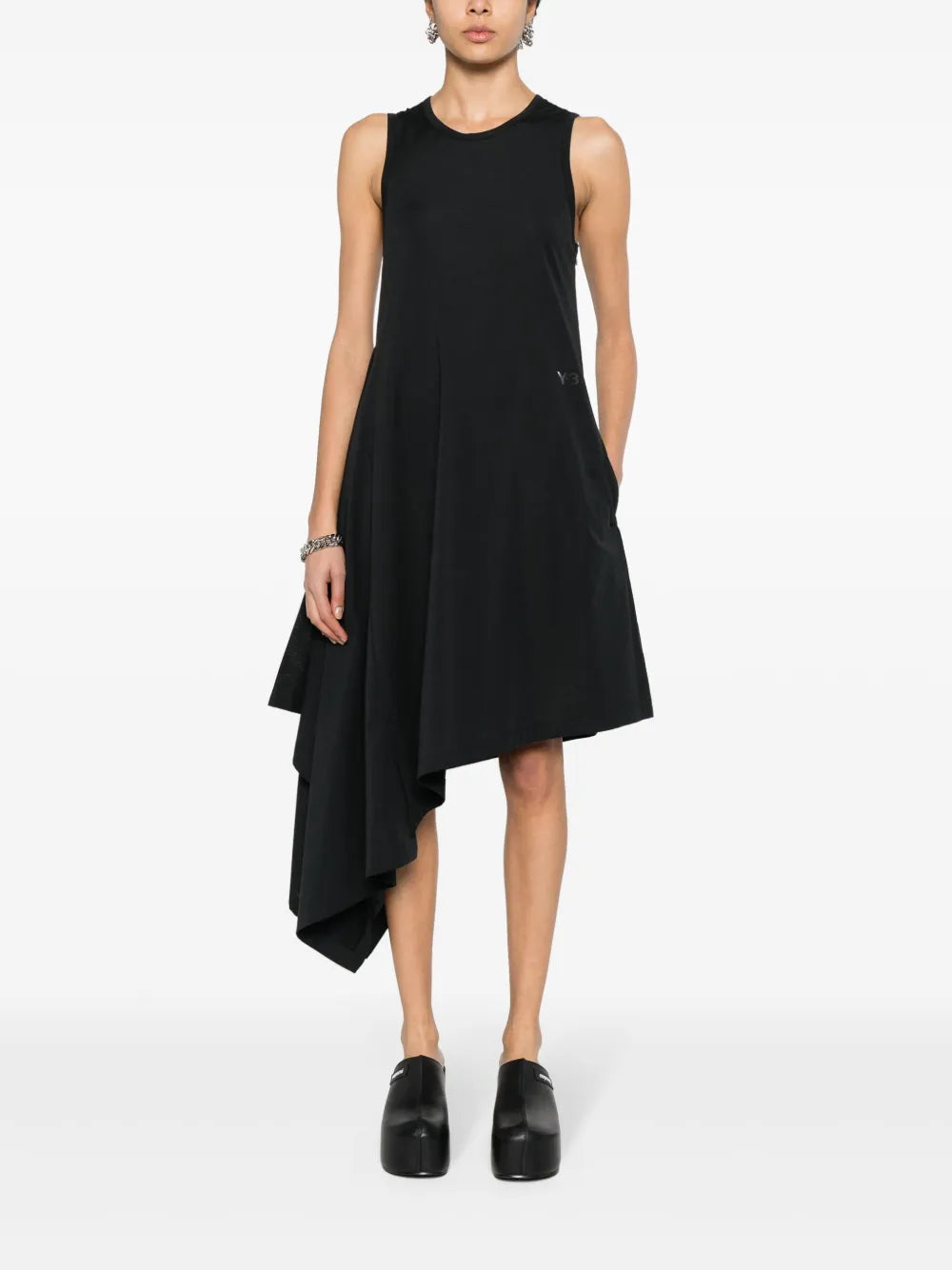 Draped Asymmetric Dress