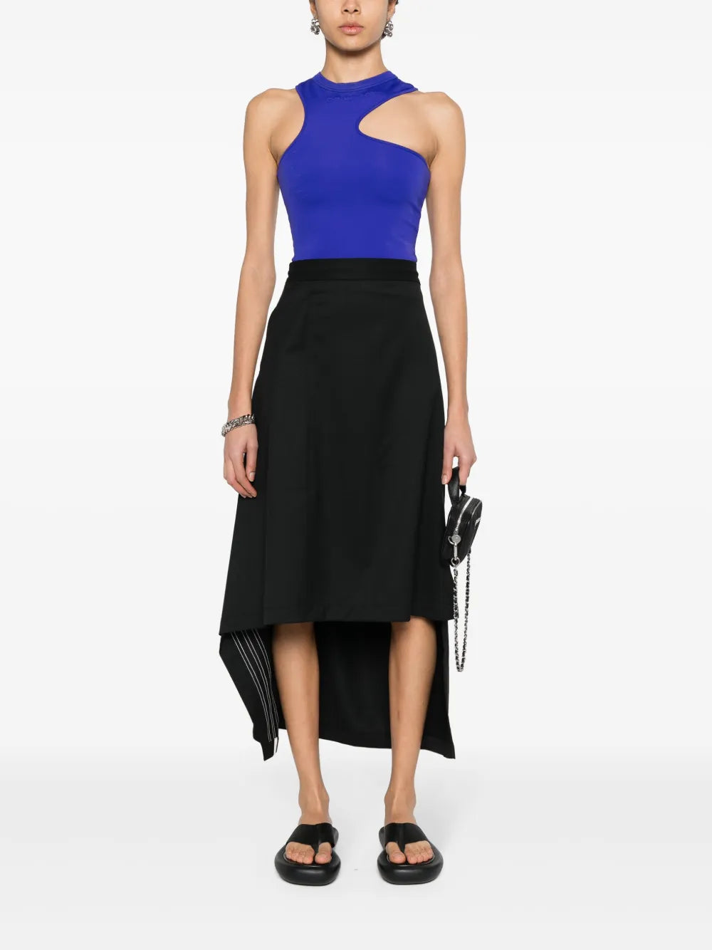 3-Stripes-Logo Asymmetric Skirt