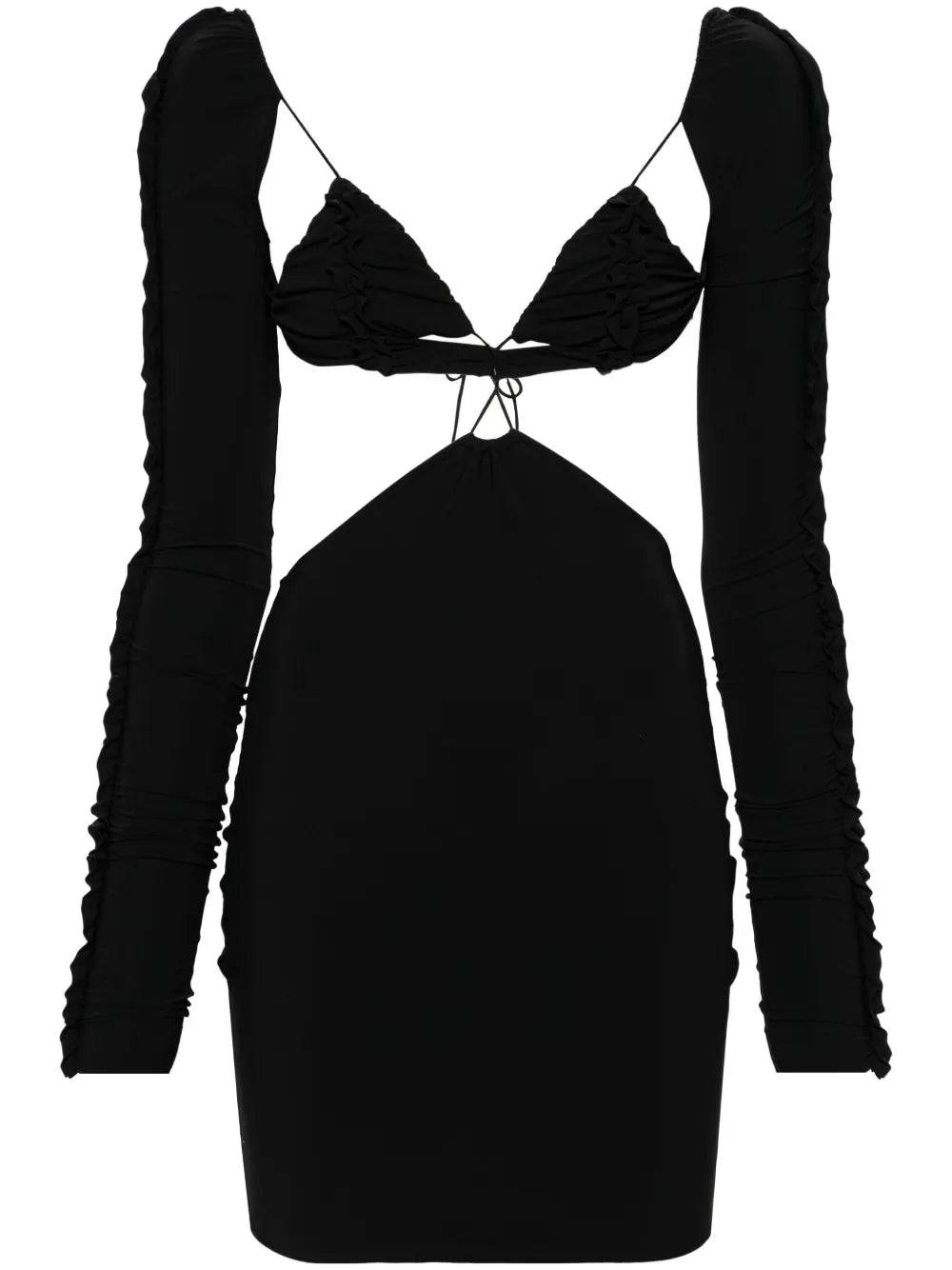 Azhar Ruffled-Detailing Minidress