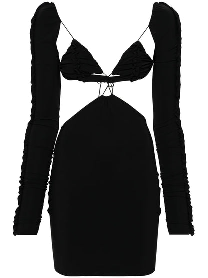 Azhar Ruffled-Detailing Minidress
