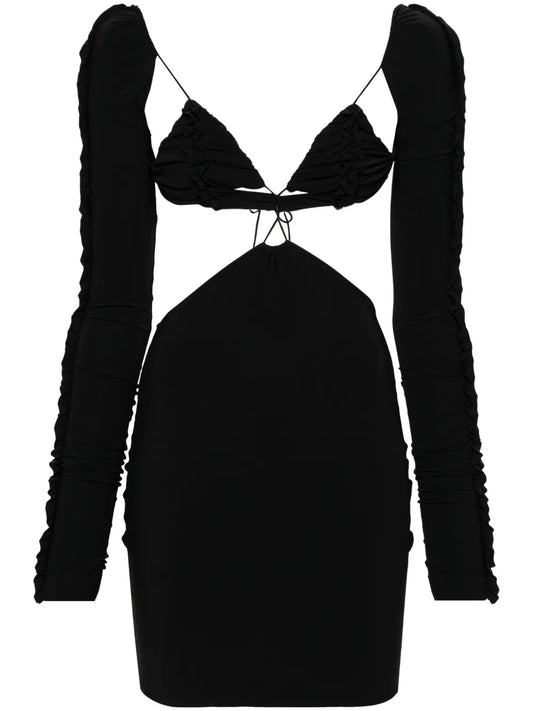 Azhar Ruffled-Detailing Minidress