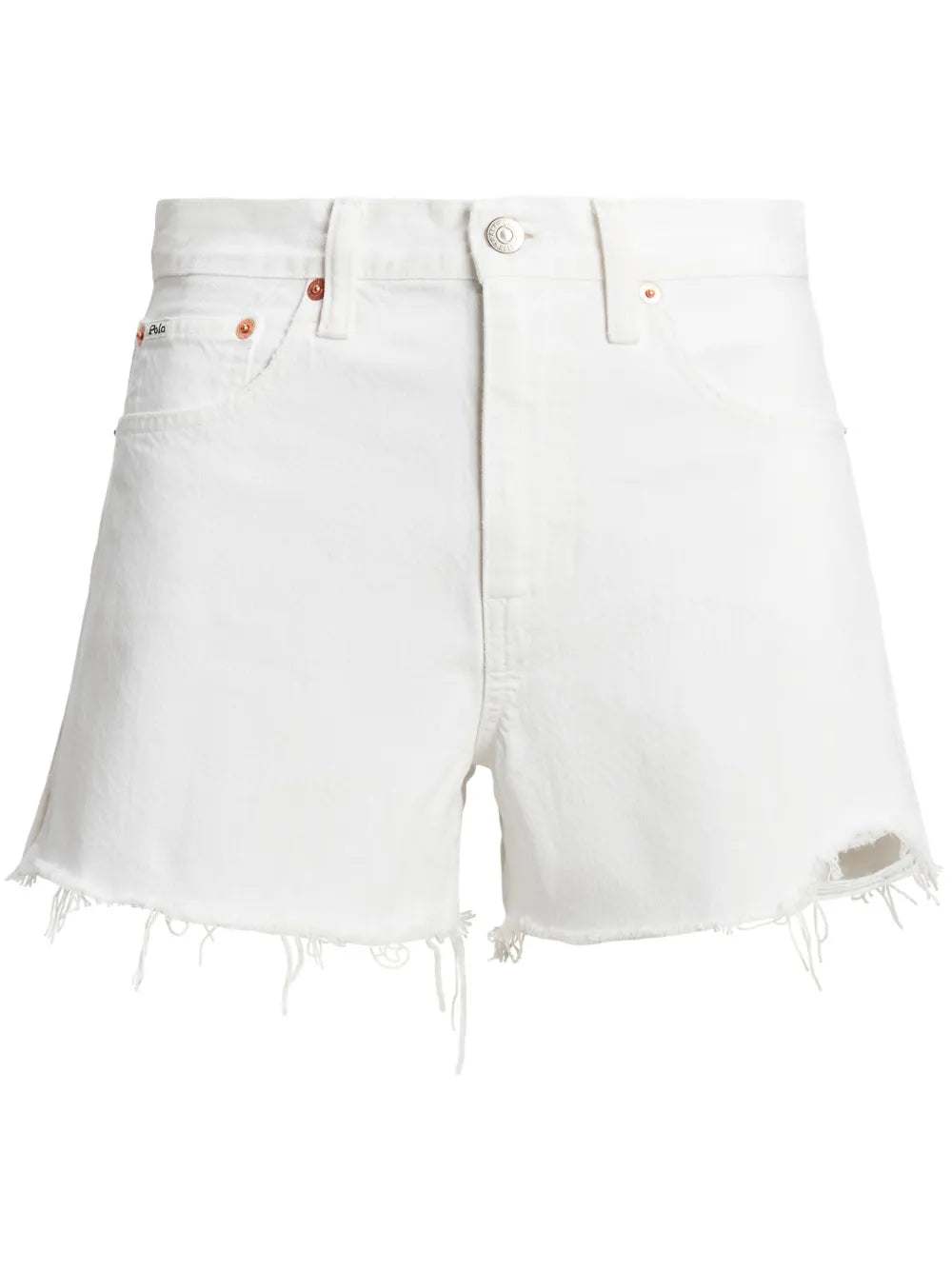 Raw-Cut Denim Shorts