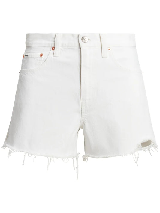 Raw-Cut Denim Shorts