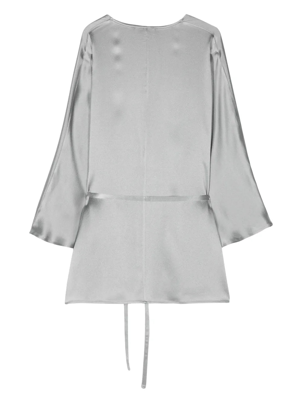 Tied-Waist Charmeuse Jacket