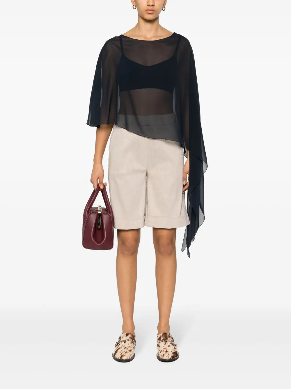 High-Waisted Tailored Shorts