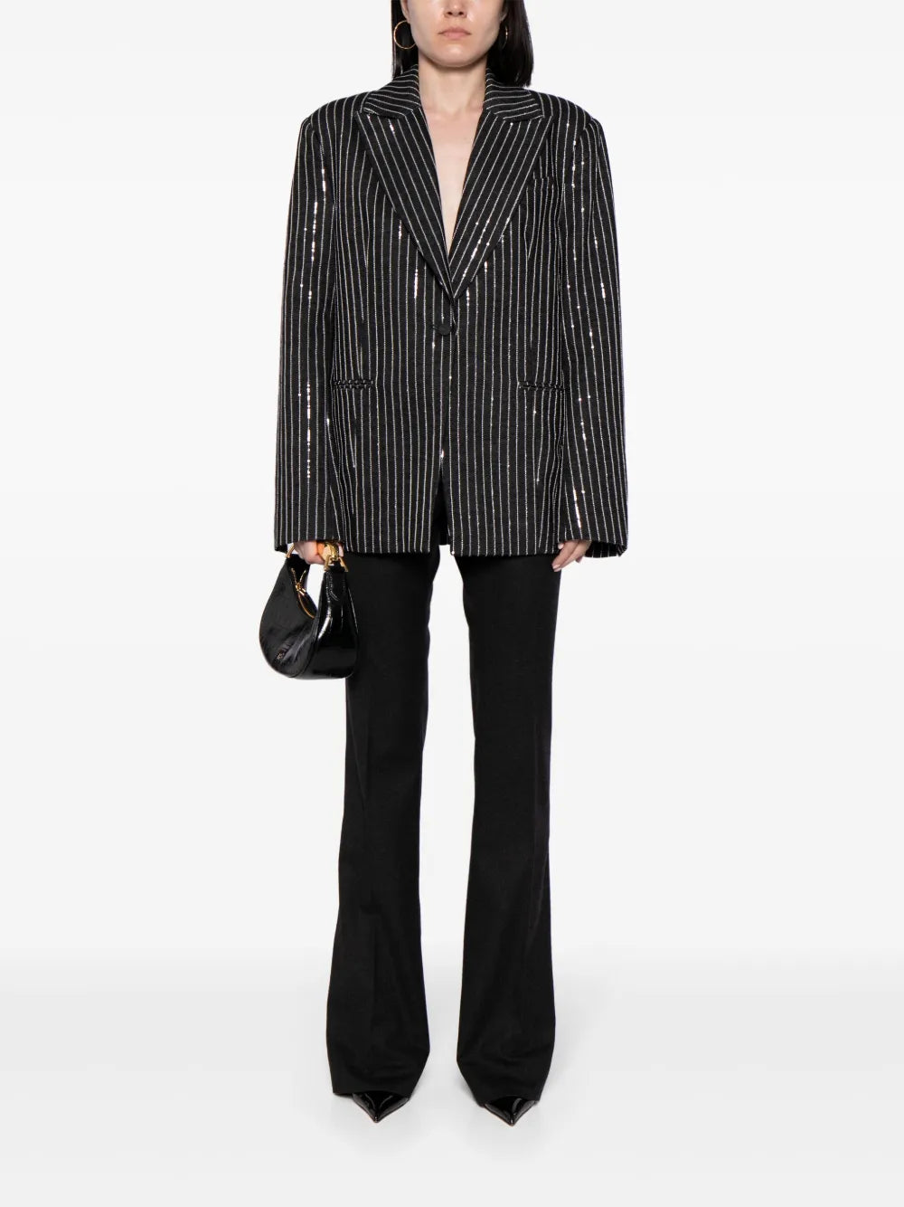 Pressed-Crease Palazzo Pants