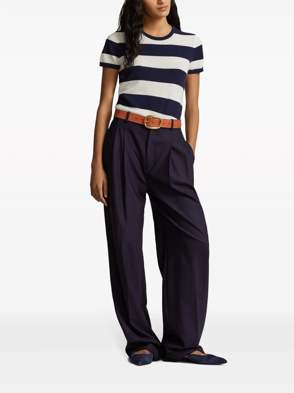 Striped Knitted Cashmere Top