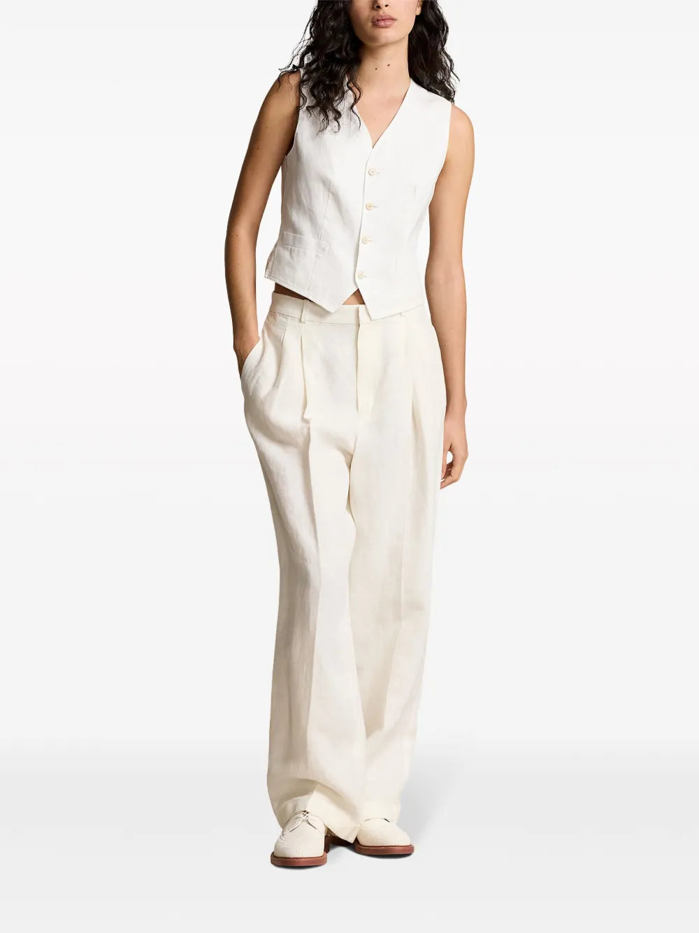 Pauline Cotton-Linen Vest