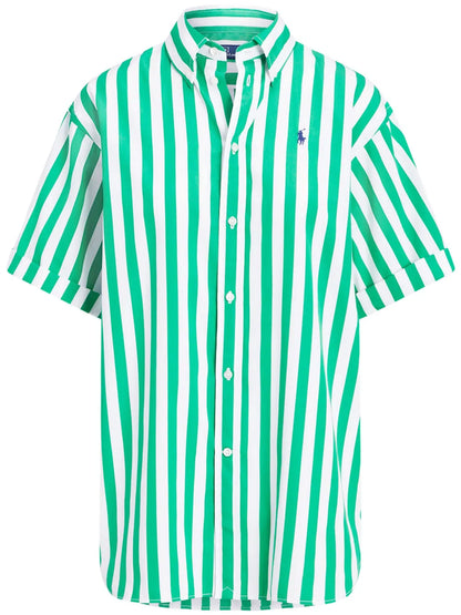 Logo-Print Striped Shirt
