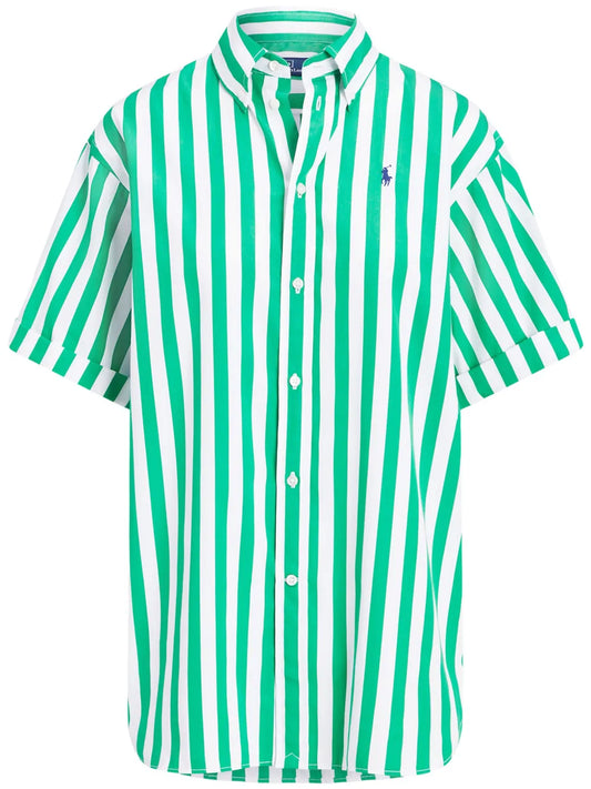 Logo-Print Striped Shirt