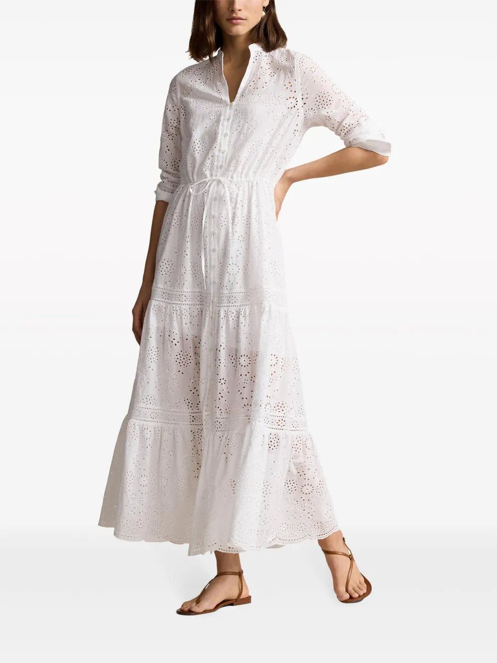 Eyelet Cotton Maxi Dress