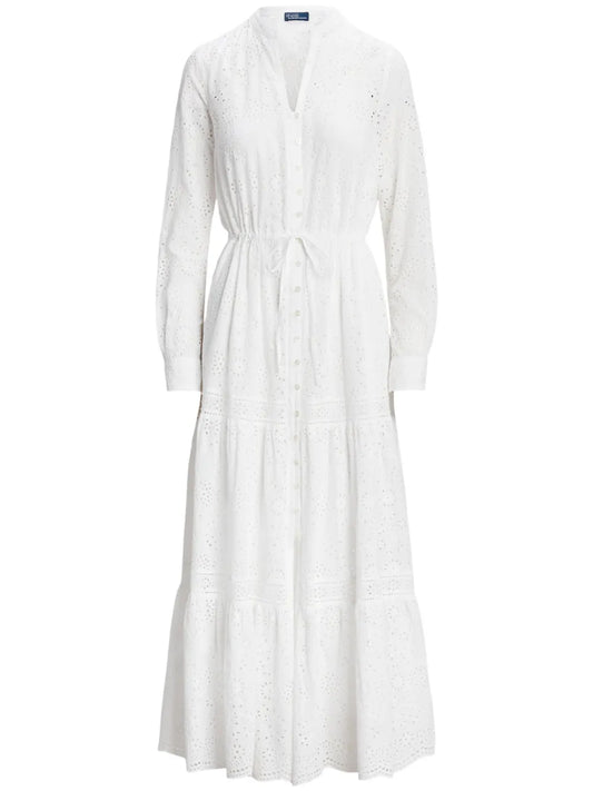 Eyelet Cotton Maxi Dress