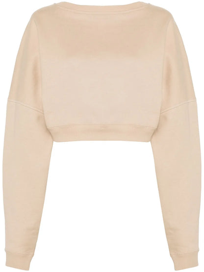 Logo-Embroidered Cropped Sweatshirt
