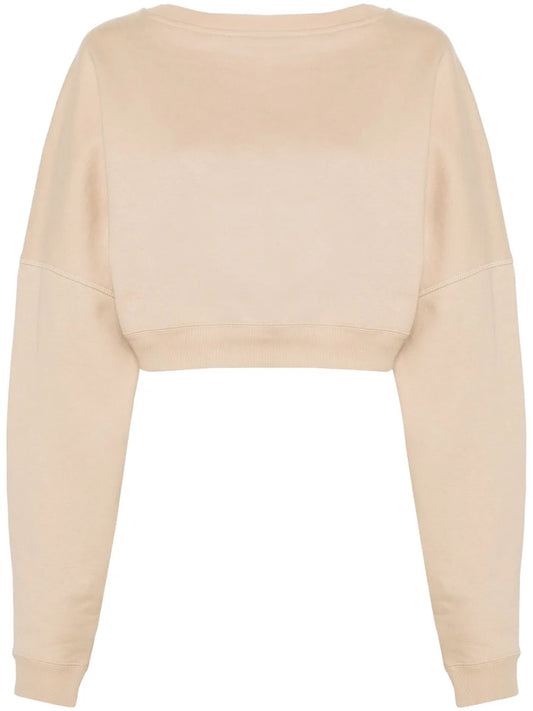 Logo-Embroidered Cropped Sweatshirt